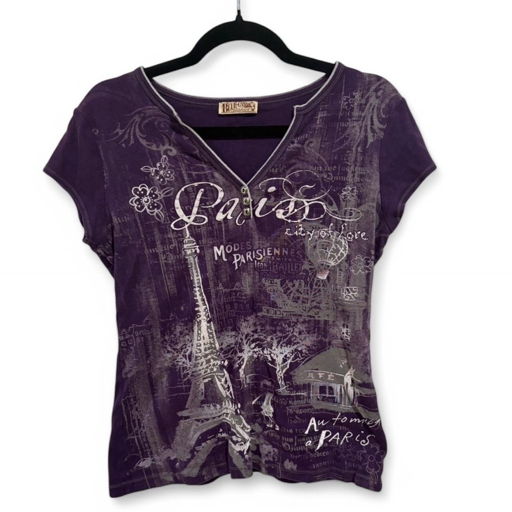 BLUENOTES Purple Graphic Women's Top